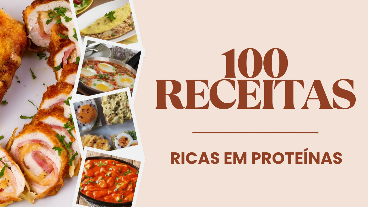 Capa do ebook 100 Receitas Proteicas